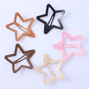 Barrette à cheveux étoile à cinq branches 12 cm en résine plastique, clip BB pour enfant, usage quotidien - Product Image 4