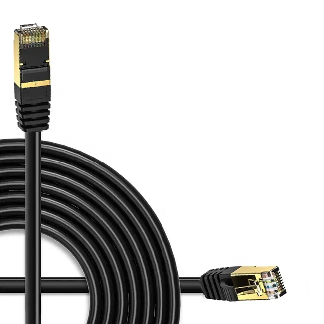 Kualitas Tinggi Cat8 Kabel Ethernet 15ft 4 Pasang Kabel Jaringan Cat8 Bulat Cat8 Kabel Jaringan Lan
