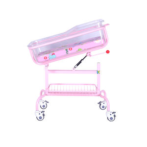 A23 Cama de bebé de hospital usada Freno de gas de metal Marco de acero Ropa de cama para niños ajustable - Product Image 1