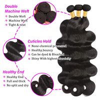 Extensiones de Cabello Humano Ondulado 15A, Cabello Vietnamita 100% Sin Procesar, Negro Natural para Mujeres, Trama Doble a Máquina, Abundante y Grueso