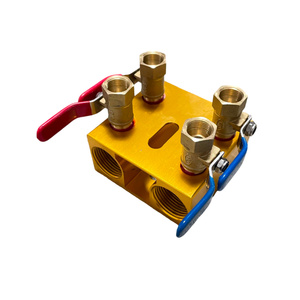 Изготовленный на заказ Красный Синий водораспределительный алюминиевый прессовый коллектор - Product Image 3