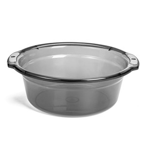 Plastic Washbasin Round 34cm Durable For Home Bathroom Laundry Foot Bath Transparent Pink Blue Gray - Product Image 3
