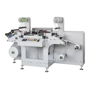 रोल लेबल प्रिंटर कटिंग मशीन के लिए डिजिटल स्वयं चिपकने वाला लेबल प्रिंटिंग रोल टू रोल लेबल डाई कटर मशीन