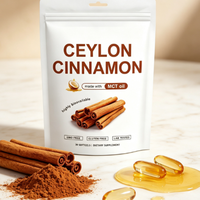 Complément alimentaire quotidien de marque OEM : 30 gélules de cannelle de Ceylan avec huile MCT pour soutenir la santé