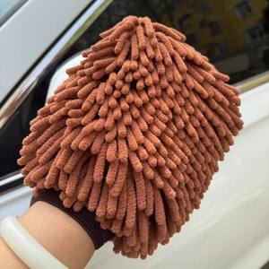 Vente directe d'usine gant de cire en microfibre épaisse avec serviette de nettoyage douce en chenille - Product Image 6