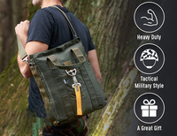 Sac de transport robuste pour casque de pilote, grande capacité, sac de parachutiste, sacoche de messagerie extérieure avec bandoulière réglable