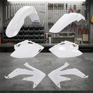 Kit Carene Moto Acerbis in Plastica ABS Bianca per CRF 450 R 2007-2008 con Fori di Montaggio Pre-forati - Product Image 3