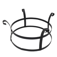 Brazier rond en acier avec écran anti-étincelles en maille, grille de cuisson et pioche pour terrasse extérieure