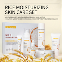 Coffret Cadeau de Soins de la Peau Bio au Riz Pur, 6 Pièces, Personnalisable, pour Femme : Réparation, Hydratation et Hydratation Profonde (Dropshipping)