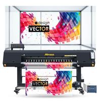 Impresora de Inyección de Tinta UV de Rollo a Rollo Mimage de 1.8 m (6 Pies), Impresora de Pancartas con Película CMYK W V, Material de Publicidad para Interiores y Exteriores, Plotter