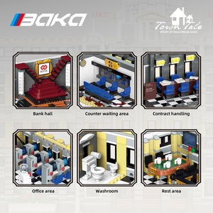 BAKA 33205 10423PCS Serie Arquitectónica, Maqueta de Bloques de Construcción del Banco <span class=keywords><strong>HSBC</strong></span> de Shanghái, Juguete Educativo Técnico, Regalo Festivo - Product Image 5
