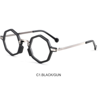 Nouvelle mode lunettes en acétate polygone montures optiques de haute qualité lunettes de conception tendance