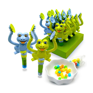 Dulces OEM/ODM al por mayor, palmas de plástico y rana de tambor, juguetes para niños, tableta Afrutada, dulces en caja, embalaje, juguete de dulces para niños - Product Image 1