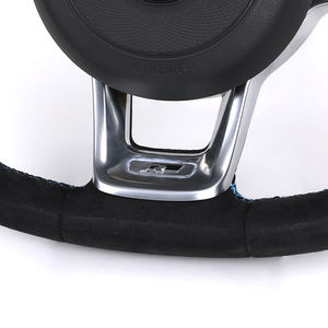 Volante Deportivo R <span class=keywords><strong>Line</strong></span> de 3 Radios en Cuero Semiperforado para VW Golf 5/6/7 R GTI Jetta Passat CC (MK5/MK6/MK7) - Product Image 6