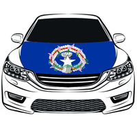 Penutup Kap Mobil Bendera Saint Lucia Pelindung Kap Mesin yang Dipersonalisasi Poliester Elastis Tahan Panas Tahan Lama Cocok untuk Semua Jenis Mobil