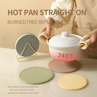 Sous-verres amovibles en silicone Coussinets isolants Tapis de tasse Plaque antidérapante Tapis de table en silicone résistant à la chaleur
