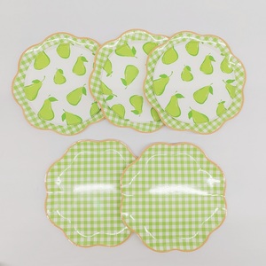 Ensemble de vaisselle jetable DAMAI Fruit Premium pour fêtes, adultes, enfants, anniversaires, fournitures de fête sur le thème de la poire, assiettes en papier, gobelets, serviettes - Product Image 4