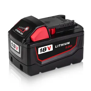 Sẵn sàng để tàu thay thế 18V 9.0ah milwaukee Pin Lithium ion cho milwaukee Combo kit công cụ không dây