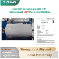 Échantillon Gratuit CHEERMO – Étiquettes Thermorétractables Personnalisables Certifiées BS5609, Étanches, en PVC, Résistantes aux UV, pour Barils de Produits Chimiques et Camions-citernes