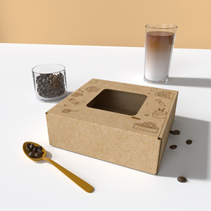 Nhà Máy biểu tượng tùy chỉnh có thể tái chế gấp Kraft hộp giấy Biscuit kẹo Baking bao bì với cửa sổ hiển thị - Product Image 4