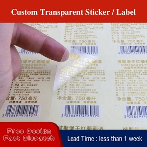 Tùy Chỉnh Vinyl Trong Suốt Rõ Ràng Logo Sticker Chai Nhãn Sheets Cho Thủy Tinh Mỹ Phẩm Nước Giải Khát Chai Bao Bì Nhãn - Product Image 6