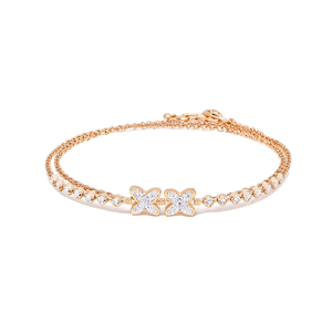 Bracelet en cristal plaqué or PVD, acier inoxydable 316L, design papillon, bijoux pour femmes - Product Image 2