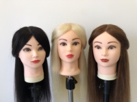 613 #   Tête de mannequin en cheveux humains couleur blonde, 100% cheveux humains, mannequin d'entraînement en cheveux humains