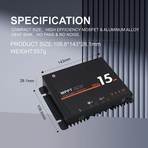 12V 24V 15A MPPT năng lượng mặt trời CHARGE <span class=keywords><strong>CONTROLLER</strong></span> 75V <span class=keywords><strong>200W</strong></span> 400W RV năng lượng mặt trời hệ thống Kit Phụ tùng cho cao sạc Caravan thuyền Xe cắm trại - Product Image 2