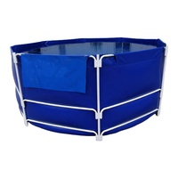 WOLIZE 58000L 10m de diamètre x 1.15m de hauteur réservoir d'aquaculture d'eau à débit biologique système d'élevage de poissons et de crevettes réservoir d'élevage