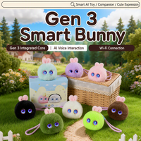 Jouets en peluche intelligents à réaction tactile, compagnon émotionnel pour enfants, breloque de sac en peluche, poupée lapin robot interactive pour enfants