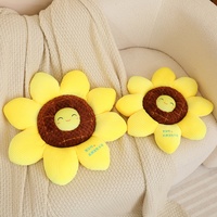 Coussin moelleux en forme de tournesol en velours côtelé, plusieurs tailles, coussin de siège confortable, décoration d'intérieur chaleureuse, cadeau pour amis