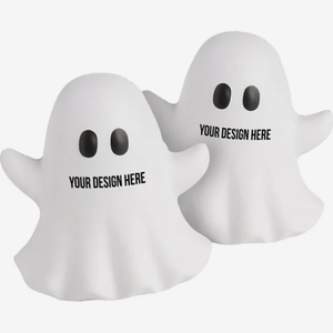 Balles anti-stress fantômes personnalisées, jouet à presser promotionnel pour Halloween, logo imprimé, cadeau en gros - Product Image 2