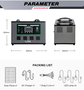 Station d'alimentation portable solaire 3072WH 3000W à LED, recharge rapide, stockage d'énergie pour téléphone, ordinateur portable, réfrigérateurs - Product Image 3