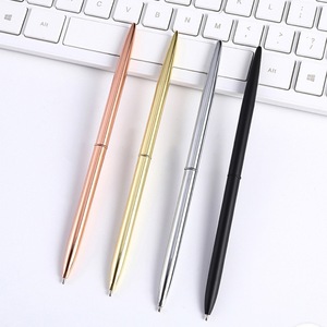Stylos à bille pour hôtel Stylo à bille personnalisé Slim Rose Gold Promotion pour cadeaux - Product Image 2