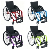 Fauteuil roulant manuel léger pour adultes handicapés, avec absorption des chocs, cadre rigide, pour loisirs et sports actifs, certifié CE ISO.