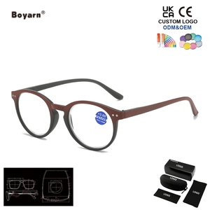 Boyarn - <span class=keywords><strong>Gafas</strong></span> <span class=keywords><strong>de</strong></span> Lectura Correctivas Unisex con Marco Redondo <span class=keywords><strong>de</strong></span> PC, Bloqueo <span class=keywords><strong>de</strong></span> Luz Azul, para <span class=keywords><strong>Presbicia</strong></span>, para Hombre y Mujer - Product Image 5