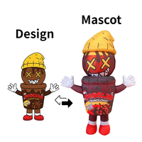 Modèle gonflable publicitaire personnalisé en forme de personnage de dessin animé, poupée ambulante, mascotte, costume d'image de marque, personnalisable, étanche, alimenté par batterie
