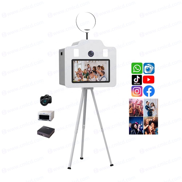 Selfie Booth Wedding Event Birthday Party Dslr Camera Printer Selfie Kiosk Machine 21.5 Inch LCD Touch Screen Monitor Photobooth