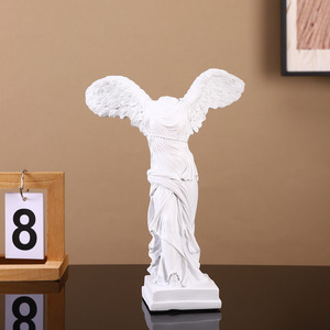 Suo Jun Sculpture en résine Déesse de la Victoire Style Européen Or Blanc, Ornement Artisanal Décoratif pour la Maison, le Salon et les Étagères - Product Image 2