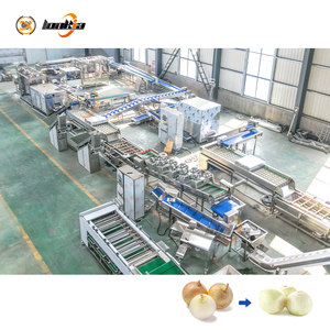 Máquina de corte de cebolla con control PLC, cortadora de cebolla, máquina de corte de raíces de cebolla, picadora de cebolla y ajo, línea de corte de cebolla amarilla IQF - Product Image 6
