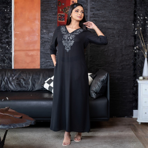 Vestido Casual Maxi de Lino para Mujer, Elegante y Duradero, con Detalles Metálicos, 51 Pulgadas, al por Mayor - Product Image 5