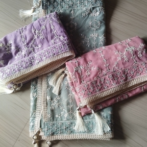 Dupatta Bordada para Mujer, Diseño Étnico, Elegante, para Fiestas, Tradicional - Product Image 2