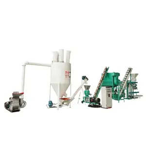 Máquina de fabricación de pellet de alimentación, línea de producción de pellet de alimentación pequeña, capacidad de 1 tonelada por hora, 1000 kg por hora