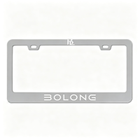 Cadre de plaque d'immatriculation en plastique ABS de qualité supérieure BOLONG, norme américaine, noir, logo personnalisé, anti-décoloration, installation facile
