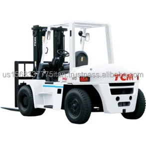 Montacargas TCM Usado de 7 Toneladas, Modelo 2012, Motor Diésel 4X4, 1 Año de Garantía, Todoterreno, Origen Japón, Altura de Elevación de 3m, Probado e Inspeccionado, Bajo Consumo - Product Image 1