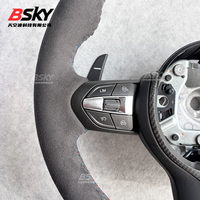 Volant en suède et fibre de carbone pour BMW E90 F30 F20 X5 F15 F10 M3 M6 X6 E71 F25 F31 F36 F11 F15 F22 F86 F85 E60 X1 F48 F82 M