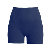 Shorts de yoga rayés à taille élastique pour femme, respirants, anti-plis abdominaux, sans coutures, effet push-up