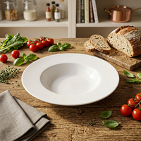 Assiettes de service blanches personnalisées en mélamine pour pâtes, mariage, qualité alimentaire, en plastique, pour dîner et dessert, vente en gros