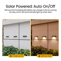 Lampes LED solaires étanches IP65 pour clôture, à piles AAA, grand angle de 75°, pour usage commercial et domestique