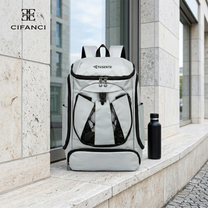Sac à dos de sport et de loisirs personnalisé, nouveau design, pour le tennis, le football, le basketball, la gym, les activités de plein air et les voyages, avec compartiment pour filet de tennis et sac de sport - Product Image 3